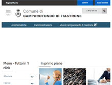 Tablet Screenshot of comune.camporotondodifiastrone.mc.it